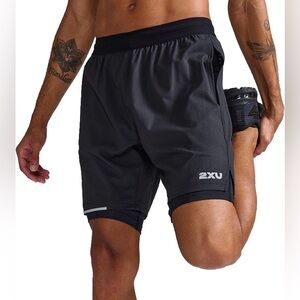 2XU Men's Aero 2-in-1 7 Inch Shorts Medium